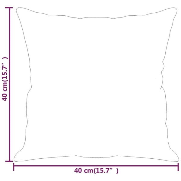 vidaXL pyntepuder 2 stk. 40x40 cm stof cremefarvet