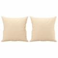 Miniatyrbillede 2 af 8: vidaXL pyntepuder 2 stk. 40x40 cm stof cremefarvet