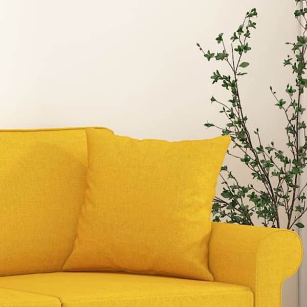 vidaXL pyntepuder 2 stk. 40x40 cm stof lysegul