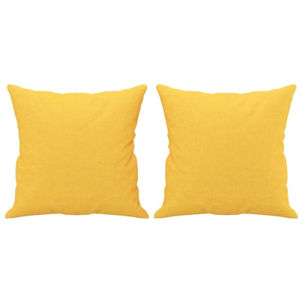 vidaXL pyntepuder 2 stk. 40x40 cm stof lysegul