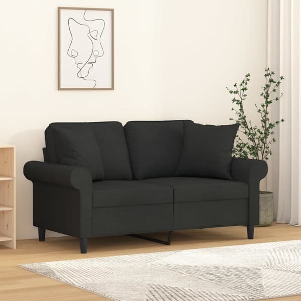 vidaXL pyntepuder 2 stk. 40x40 cm stof sort