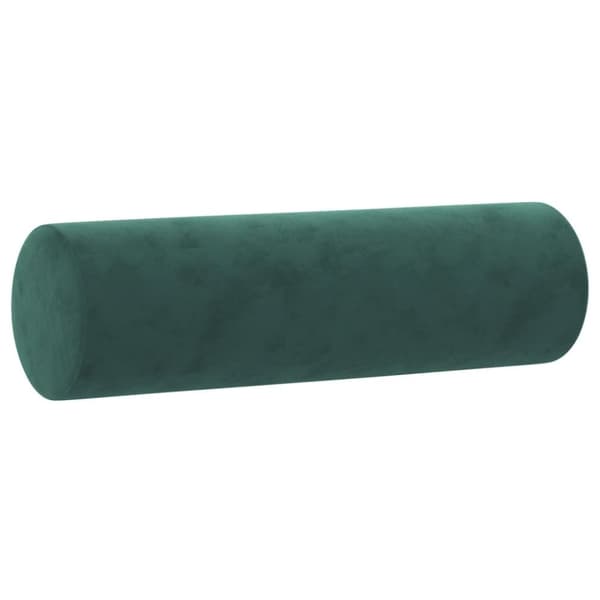 vidaXL pyntepuder 2 stk. Ø15x50 cm velour mørkegrøn