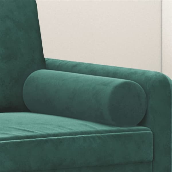 vidaXL pyntepuder 2 stk. Ø15x50 cm velour mørkegrøn