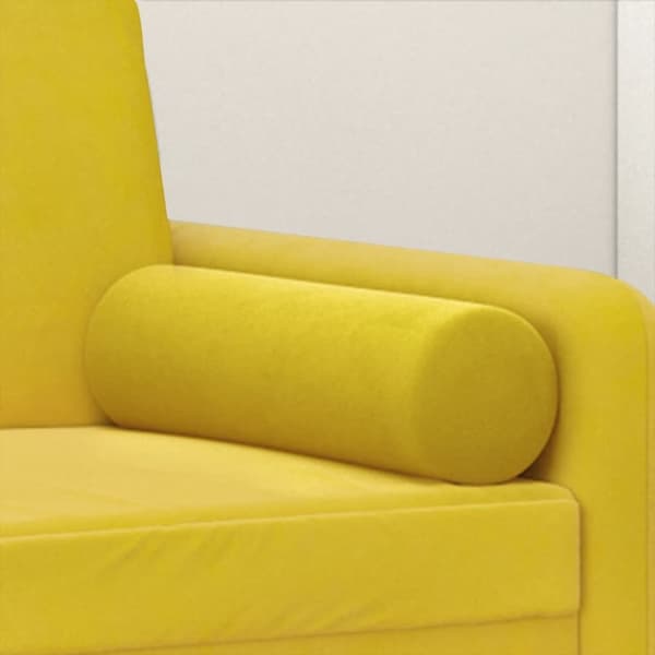 vidaXL pyntepuder 2 stk. Ø15x50 cm velour gul