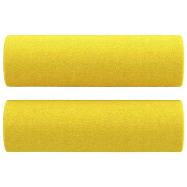 vidaXL pyntepuder 2 stk. Ø15x50 cm stof lysegul