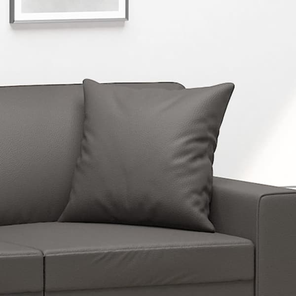 vidaXL pyntepuder 2 stk. 40x40 cm kunstlæder grå