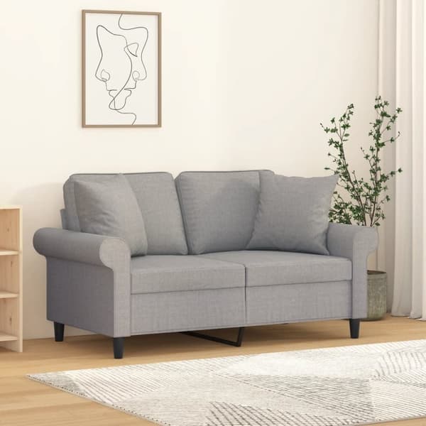 vidaXL pyntepuder 2 stk. 40x40 cm stof grå