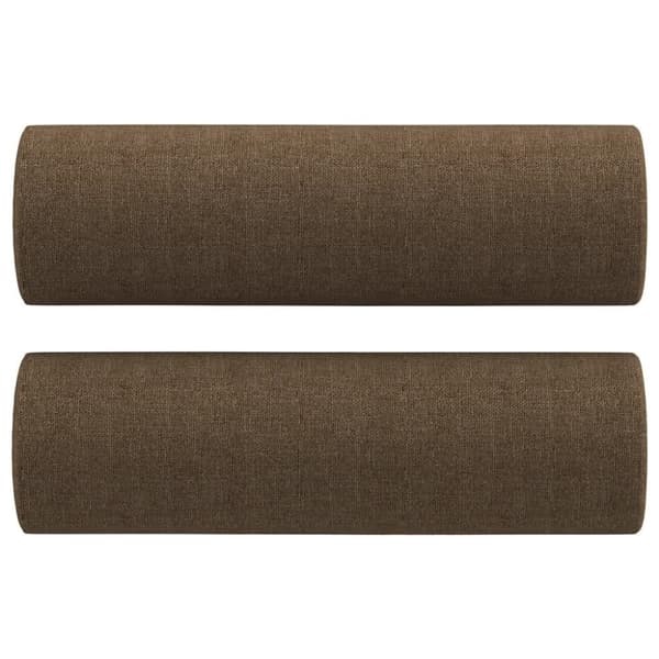 vidaXL pyntepuder 2 stk. Ø15x50 cm stof brun