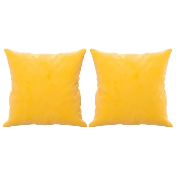 vidaXL pyntepuder 2 stk. 40x40 cm velour gul