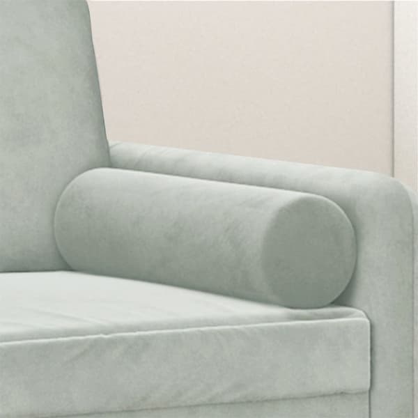 vidaXL pyntepuder 2 stk. Ø15x50 cm velour lysegrå