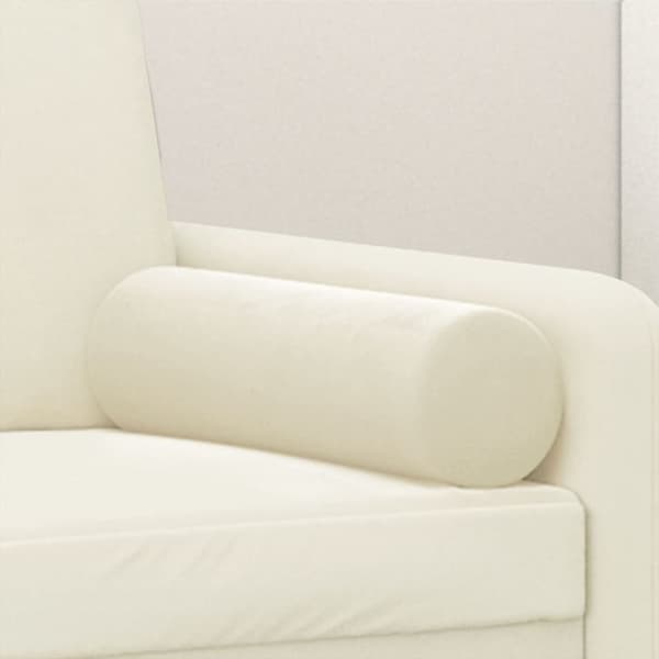 vidaXL pyntepuder 2 stk. Ø15x50 cm velour cremefarvet