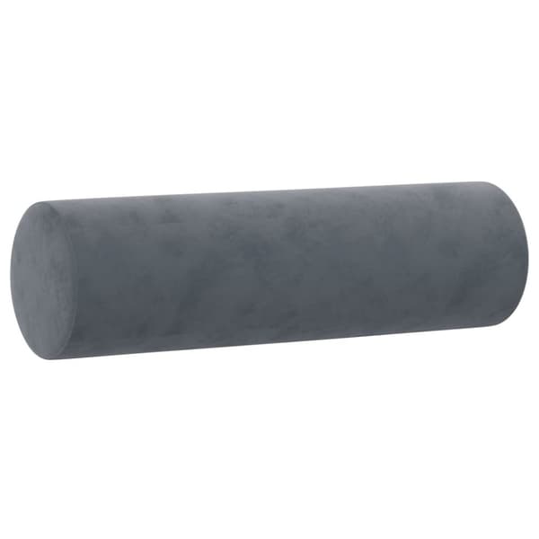 vidaXL pyntepuder 2 stk. Ø15x50 cm velour mørkegrå