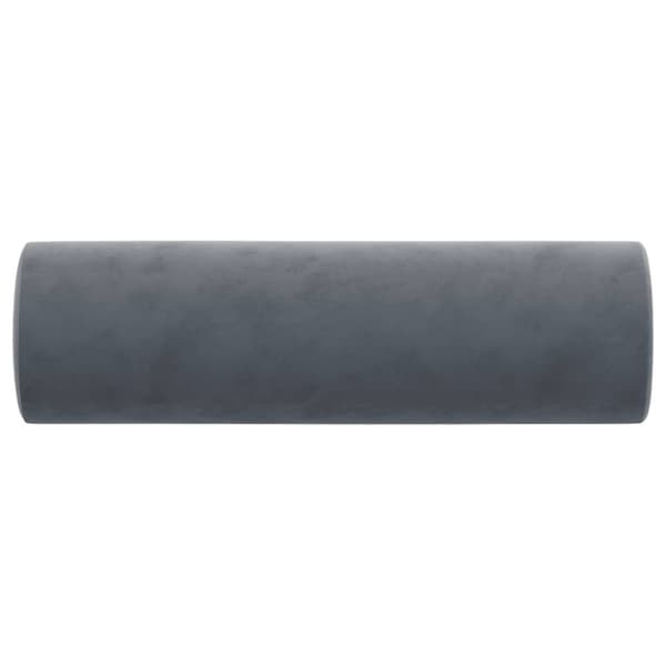 vidaXL pyntepuder 2 stk. Ø15x50 cm velour mørkegrå