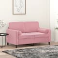 Miniatyrbillede 3 af 8: vidaXL pyntepuder 2 stk. Ø15x50 cm velour lyserød