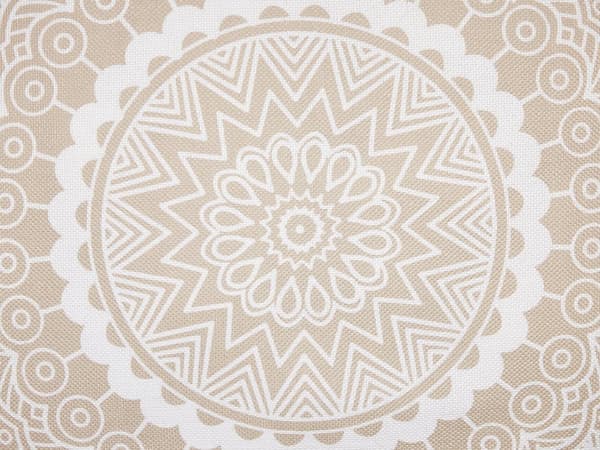 Koristetyyny beige/valkoinen polyesteripäällinen 45 x 45 cm 2 kpl koristeelliset hapsut boho-tyyli