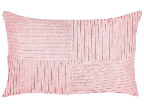 Koristetyyny vaaleanpunainen 47 x 8 x 27 cm vakosametti polyesteritäyte 2 kpl suorakulmainen moderni