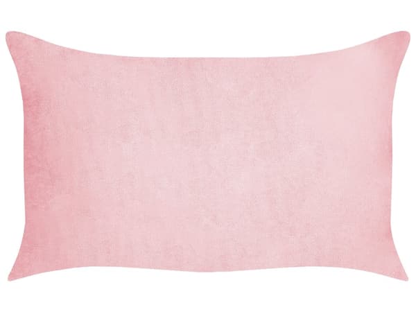 Koristetyyny vaaleanpunainen 47 x 8 x 27 cm vakosametti polyesteritäyte 2 kpl suorakulmainen moderni