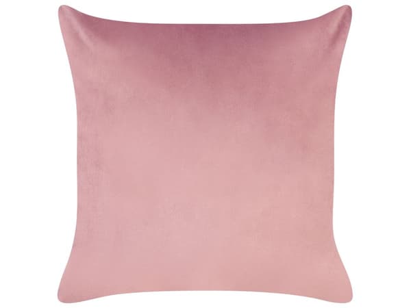 Koristetyyny vaaleanpunainen 45 x 10 x 45 cm sametti polyesteritäyte 2 kpl palmukuvio neliö