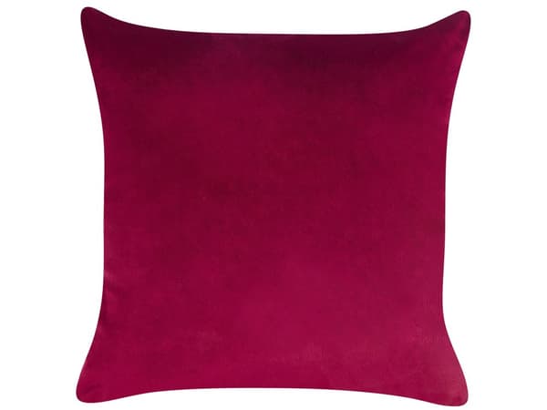 Koristetyyny viininpunainen 45 x 10 x 45 cm sametti polyesteritäyte 2 kpl lehtikuvio neliö glamour