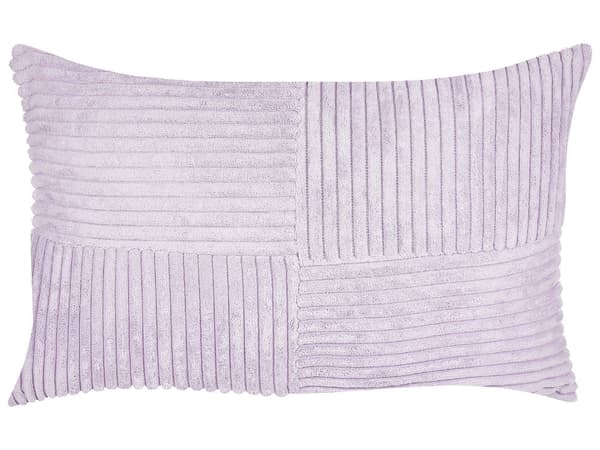 Koristetyyny violetti vakosametti 47 x 27 cm raidallinen kuvio moderni tyyli