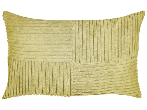 Koristetyyny vihreä vakosametti 47 x 27 cm 2 kpl raidallinen kuvio moderni tyyli