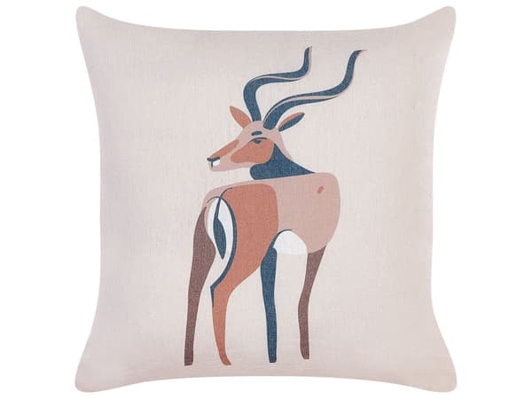 Koristetyyny beige 45 x 45 cm polyesteri puuvilla pellava 2 kpl antilooppi kuvio neliö boho