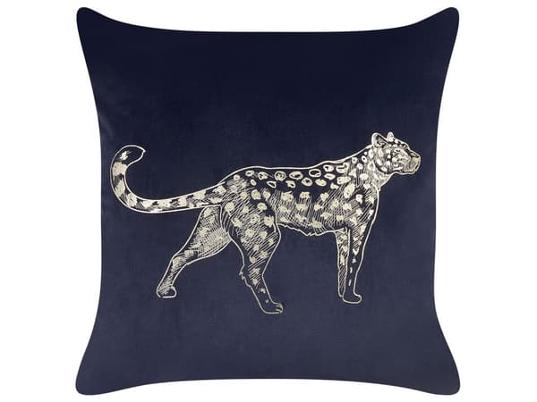 Koristetyyny musta 45 x 10 x 45 cm sametti polyesteritäyte 2 kpl eläinkuvio neliö moderni