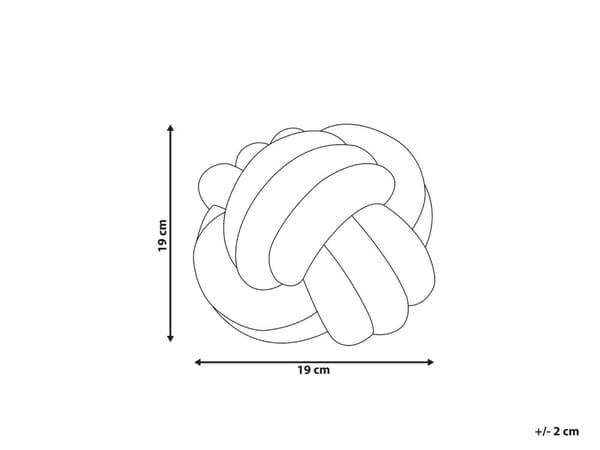 Knude Pude Gul Boucle 19 x 19 Rund Viklet Pyntepude til Stuen Pude til Sofa Tilbehør Knot Pillow Accessory til Seng Soveværelse Indretning
