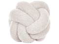 Miniatyrbillede 4 af 5: Knude Pude Hvid Boucle 19 x 19 Rund Viklet Pyntepude til Stuen Pude til Sofa Tilbehør Knot Pillow Accessory til Seng Soveværelse Indretning
