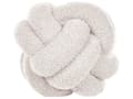 Miniatyrbillede 1 af 5: Knude Pude Hvid Boucle 19 x 19 Rund Viklet Pyntepude til Stuen Pude til Sofa Tilbehør Knot Pillow Accessory til Seng Soveværelse Indretning