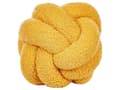 Miniatyrbillede 5 af 6: Knude Puder Gul Boucle 19 x 19 cm Sæt af 2 Runde Pyntepuder til Stuen Puder til Sofa Tilbehør Knot Pillow Accessories til Seng Indretning