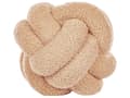 Miniatyrbillede 1 af 5: Knude Pude Beige Boucle 19 x 19 Rund Viklet Pyntepude til Stuen Pude til Sofa Tilbehør Knot Pillow Accessory til Seng Soveværelse Indretning