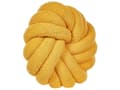 Miniatyrbillede 4 af 5: Knop Pude Gul Boucle 31 x 31 cm Tied-Up Plys dekorativ Moderne Stil
