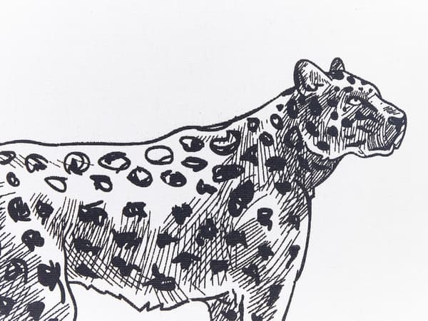 Pyntepuder Sort Hvid Velour 45 x 45 cm Sæt af 2 Moderne Sofapuder med Leopard Motiv Firkantede Puder til Seng Tilbehør Indretning