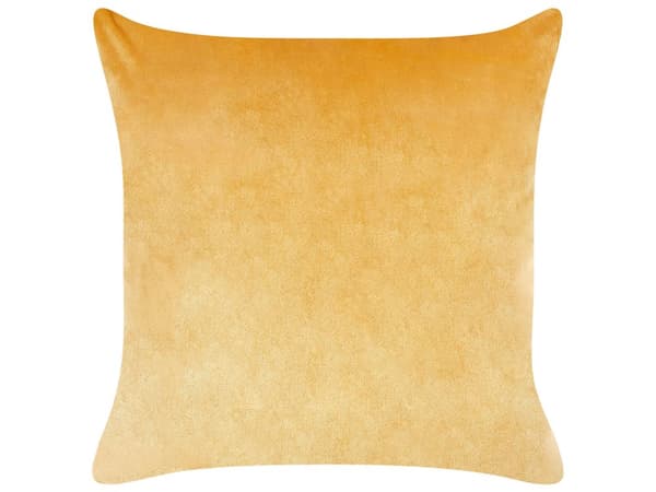 Pyntepuder Gul Guld Velour 45 x 45 cm Sæt af 2 Moderne Sofapuder med Leopard Motiv Firkantede Puder til Seng Tilbehør Indretning