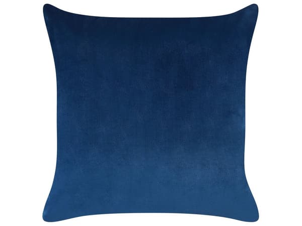Pyntepuder Blå Guld Velour 45 x 45 cm Sæt af 2 Moderne Sofapuder med Leopard Motiv Firkantede Puder til Seng Tilbehør Indretning