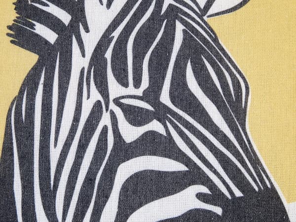 Sæt med 2 Pyntepuder Gult Dyretryk 45 x 45 cm Zebra Motiv Moderne Safari Decor