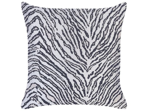 Sæt med 2 Dekorative Puder Sorte og Hvide Zebra Striber 45 x 45 cm Moderne Safari Decor