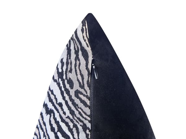 Sæt med 2 Dekorative Puder Sorte og Hvide Zebra Striber 45 x 45 cm Moderne Safari Decor