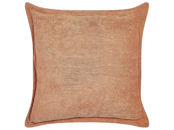 Sæt med 2 Lysebrune Pyntepuder Fløjl 43 x 43 cm Moderne Traditionelle Stuepuder til Soveværelse
