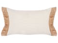Miniatyrbillede 5 af 7: Sæt med 2 Beige Pyntepuder Polyester 30 x 50 cm med Kvaster Geometrisk Mønster Moderne Traditionelle Stue Soveværelsespuder
