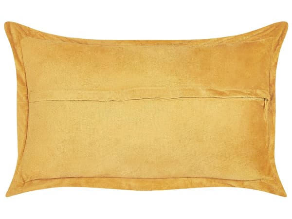 Sæt med 2 Gule Pyntepuder Fløjl 47 x 27 cm Moderne Traditionelle Stuepuder