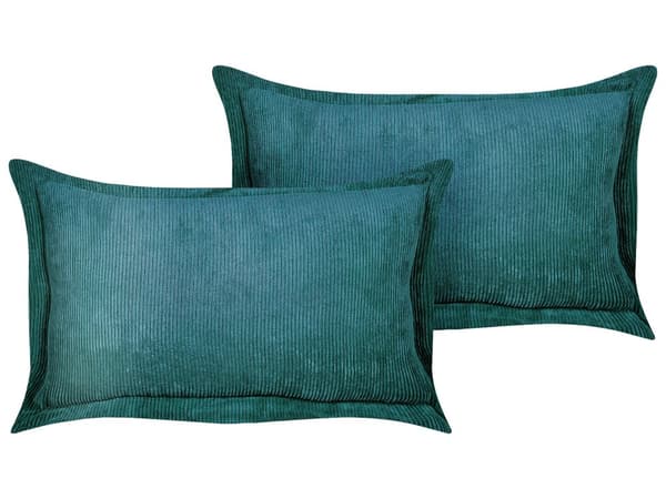 Koristetyyny sinivihreä vakosametti 47 x 27 cm 2 kpl moderni perinteinen tyyli