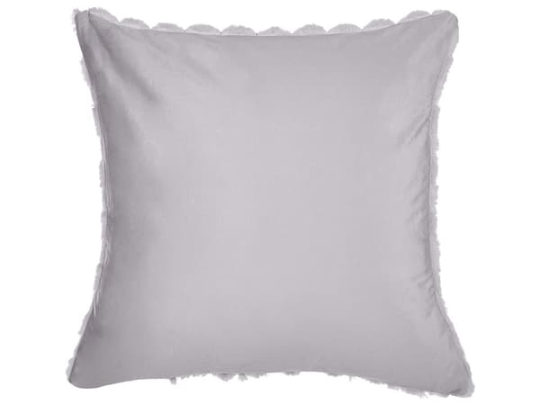 Koristetyyny vaaleanharmaa tekoturkis 43 x 43 cm pehmeä geometrinen kuvio irrotettava päällinen