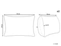 Miniatyrbillede 3 af 7: Gavlpuder Taupe Polyester Bomuld 25 x 45 cm Sæt af 2 Aflange Sofapuder med Kvaster Puder til Sengen Dekoration Pyntepuder Tilbehør Stuen