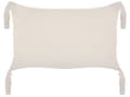 Miniatyrbillede 5 af 7: Gavlpuder Taupe Polyester Bomuld 25 x 45 cm Sæt af 2 Aflange Sofapuder med Kvaster Puder til Sengen Dekoration Pyntepuder Tilbehør Stuen