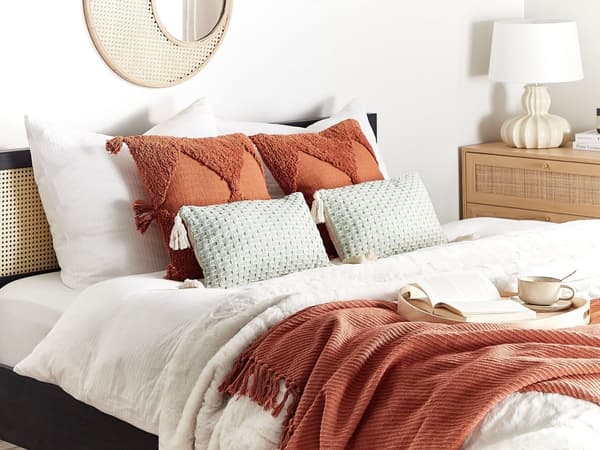 Gavlpuder Mintgrøn Polyester Bomuld 25 x 45 cm Sæt af 2 Aflange Sofapuder med Kvaster Puder til Sengen Dekoration Pyntepuder Tilbehør Stuen
