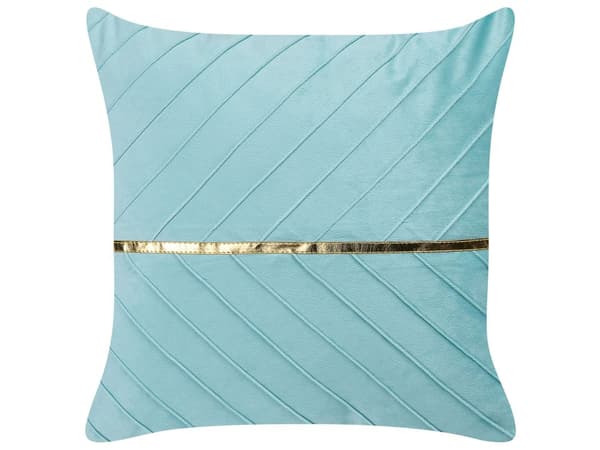 Koristetyyny vaaleansininen 45 x 10 x 45 cm polyesteri 2 kpl kulta koroste neliö moderni glamour