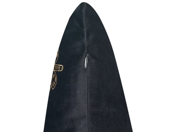 Koristetyyny musta 45 x 10 x 45 cm sametti polyesteri 2 kpl perhoskuvio neliö glamour
