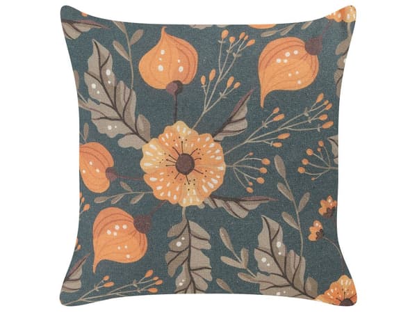 Pyntepude Grøn Multifarvet Polyester 45 x 45 cm Sæt af 2 Moderne Sofapuder med Blomster Flotte Puder til Stuen og Sengen Dekoration Tilbehør